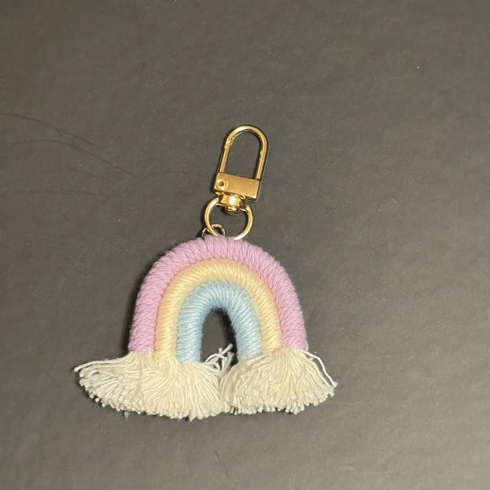 Rainbow Keychain with Tassels